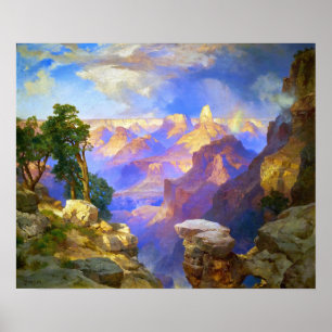 Moran - Grand Canyon With Rainbow Poster