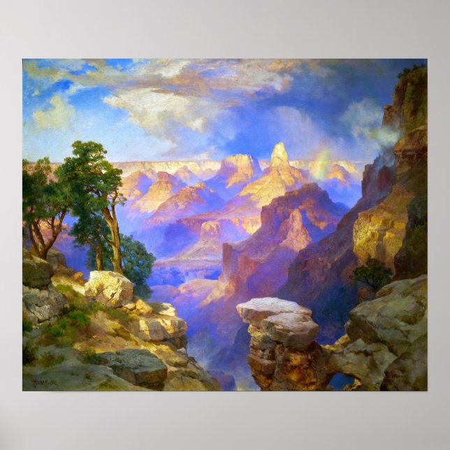 Moran - Grand Canyon With Rainbow Poster (Front)