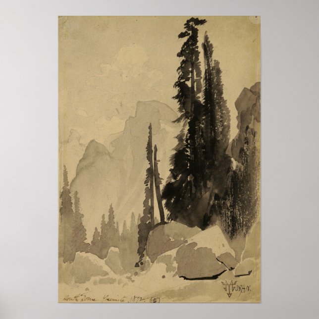 Moran - Half Dome Yosemite 1872 Poster (Front)