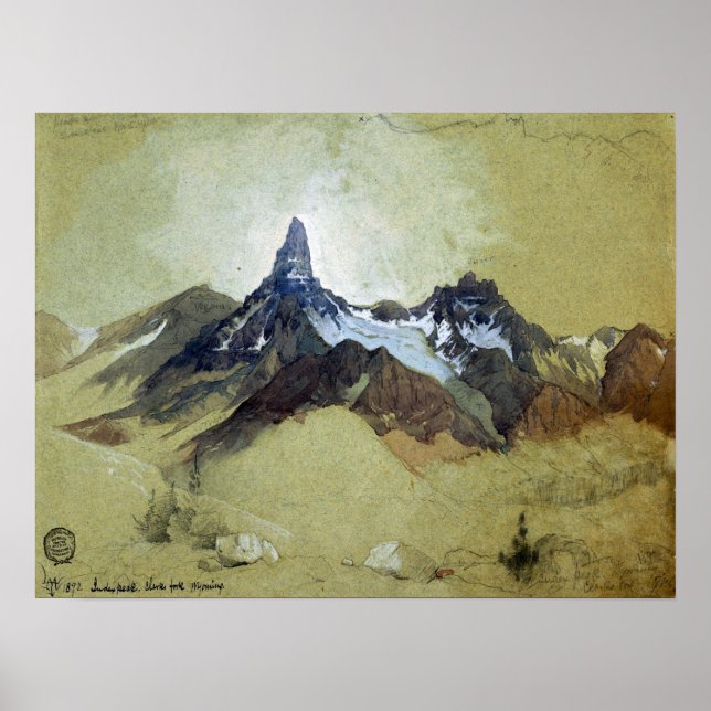 Moran - Index Peak Clark's Fork Wyoming 1892 Poster (Front)