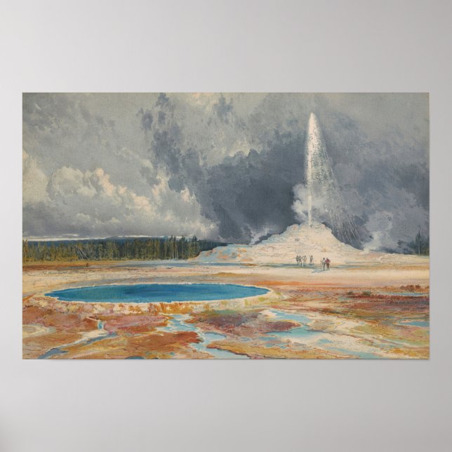 Moran - The Castle Geyser Upper Geyser Park Poster (Front)