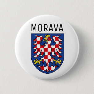 Moravia coat of arms - CZECHIA 6 Cm Round Badge