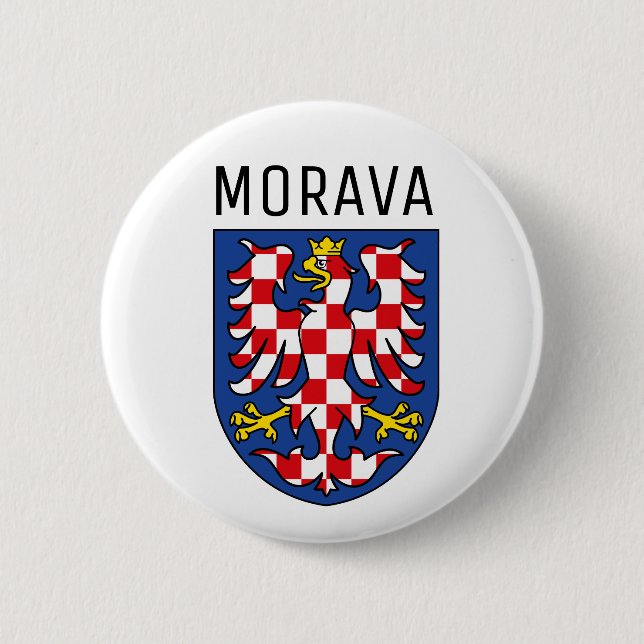 Moravia coat of arms - CZECHIA 6 Cm Round Badge (Front)