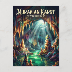 Moravian Karst caves Czech Republic Postcard