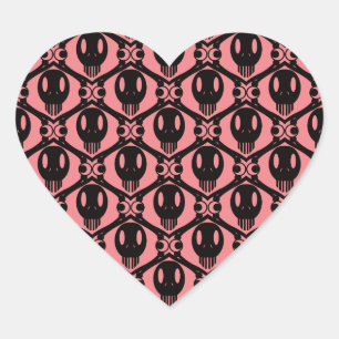 Morbid Faces Heart Sticker