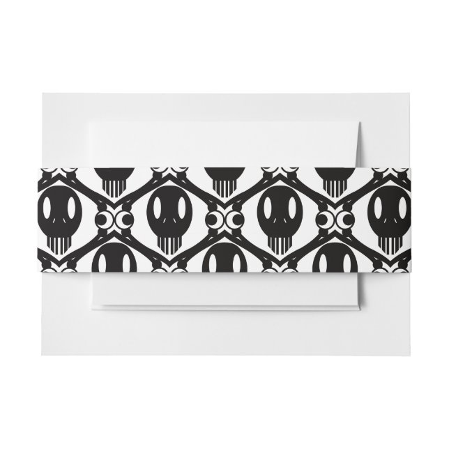 Morbid Faces Invitation Belly Band (Front Example)