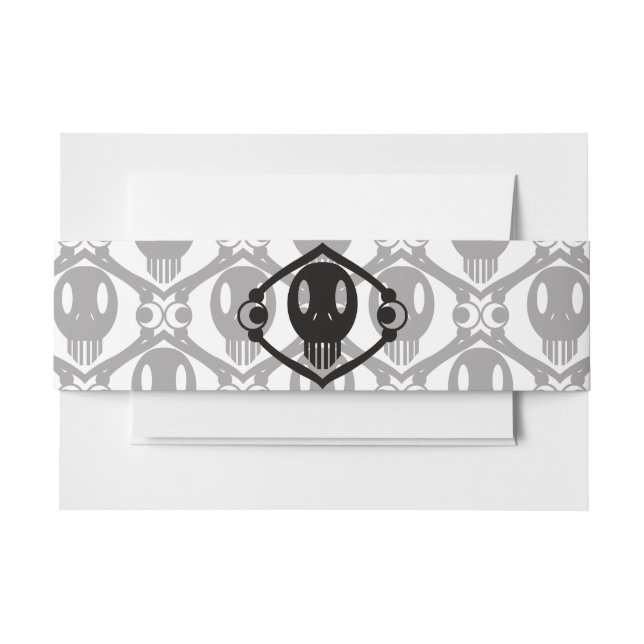 Morbid Faces Invitation Belly Band (Front Example)