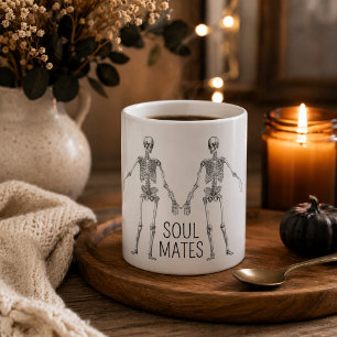 Morbid Skeleton Marriage Humor Soul Mates  Coffee Mug