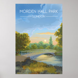 Morden Hall Park London Travel Poster