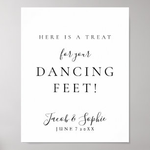 Mordern Dancing feet wedding sign