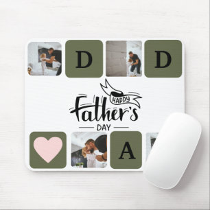 Mordern Photo Collage Father's Day Mouse Pad