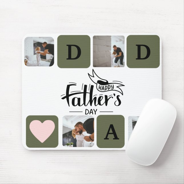 Mordern Photo Collage Father's Day Mouse Pad (With Mouse)