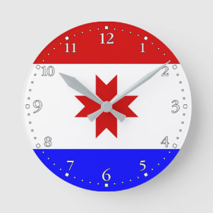 Mordovia Flag Round Clock