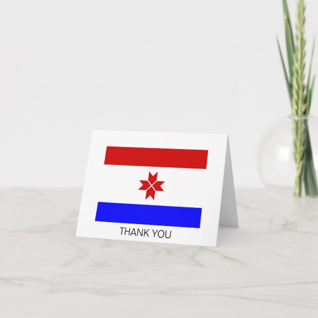 Mordovia Flag Thank You Card (Front)