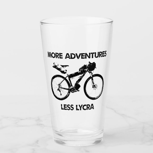 More Adventures Less Lycra Bikepacking Glass (Front)