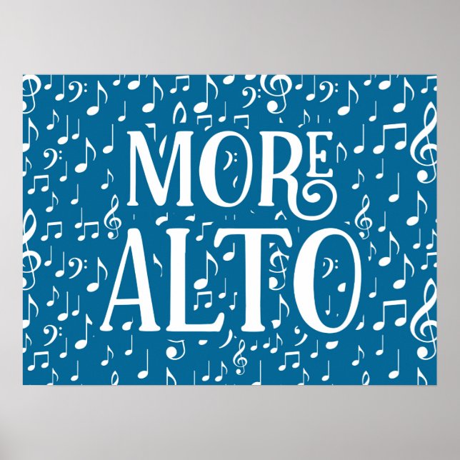 More Alto - Blue White Singer Poster (Front)