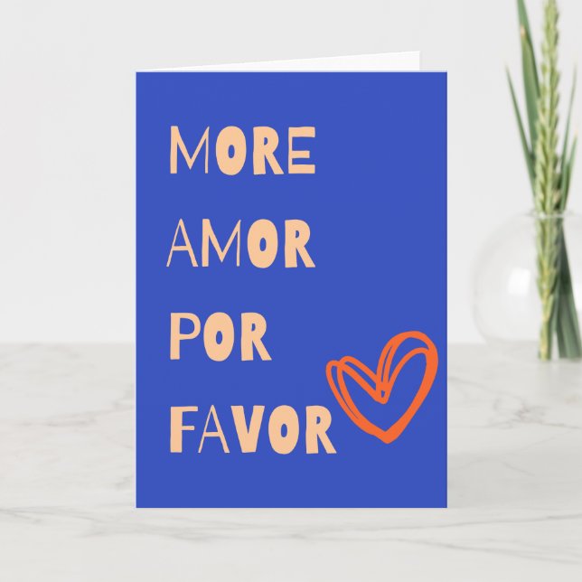 More amor por favor card (Front)