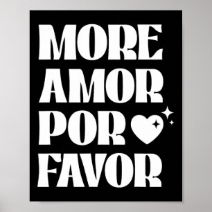 More Amor Por Favor' Retro Love Valentine Aestheti Poster