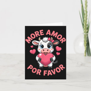 More amor por favour cute cow lovers valentine's d card