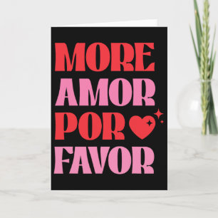 More Amor Por Favour' Retro Love Valentine Aesthet Card