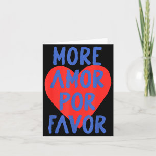 More Amor R Favor Red Heart Cute Spanish Love Quot Card