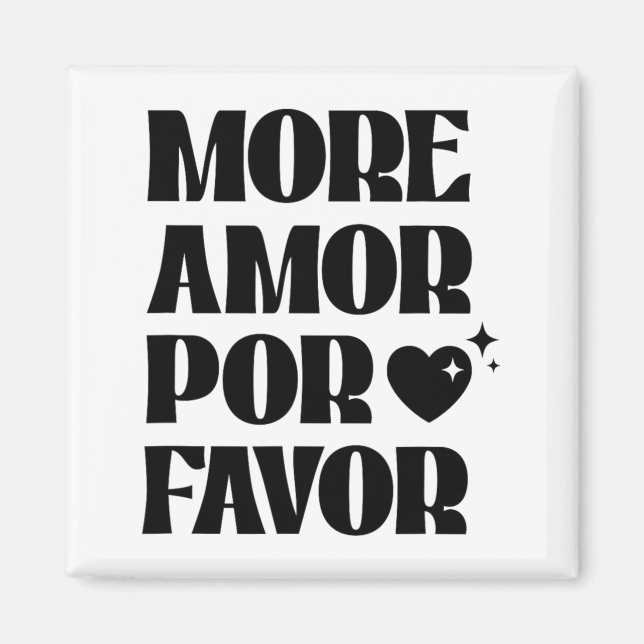 More Amor R Favor Retro Love Valentine Aestheti  Magnet (Front)