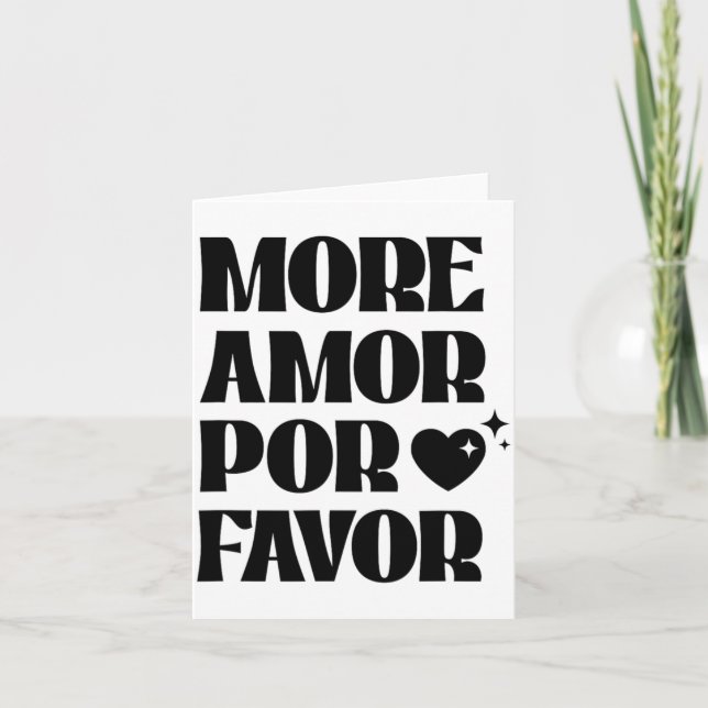 More Amor R Favour Retro Love Valentine Aestheti  Card (Front)