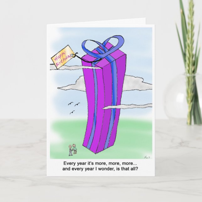 More and More Funny Birthday Card (Front)