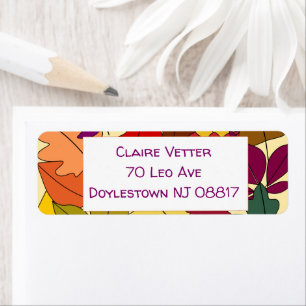 More Autumn Leaves Return Address Label