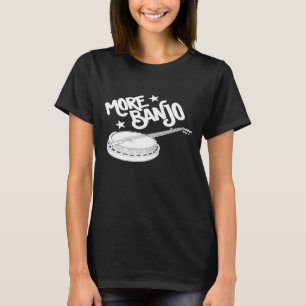 More Banjo Retro Distressed Banjo Music Graphic T-Shirt
