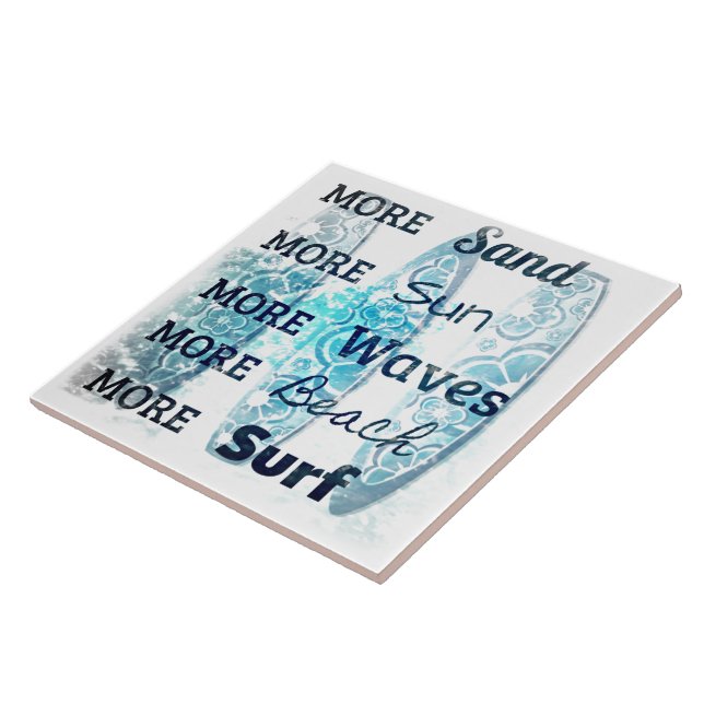More Beach Life Ceramic Tile (Side)