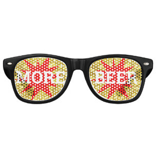 MORE BEER retro Shades / Fun Party Sunglasses
