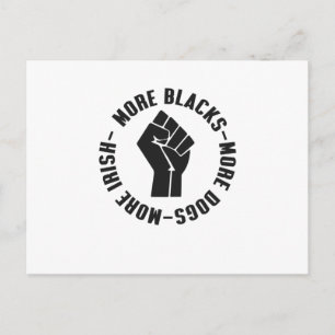 More Blacks More Dogs More Irish Postcard