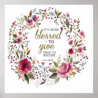 More Blessed to Give than Receive