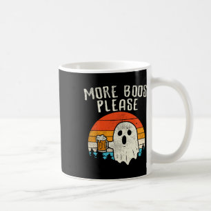 More Boos Please Ghost Beer Retro Halloween Drinki Coffee Mug