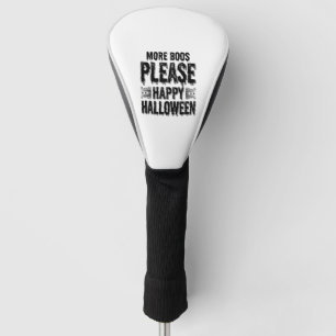 More Boos Please Vintage Halloween Typography Desi Golf Head Cover