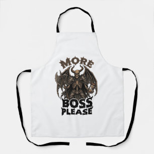 More Boss Please Halloween Demon Skeleton Axe Hour Apron
