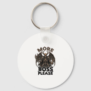 More Boss Please Halloween Demon Skeleton Axe Hour Key Ring