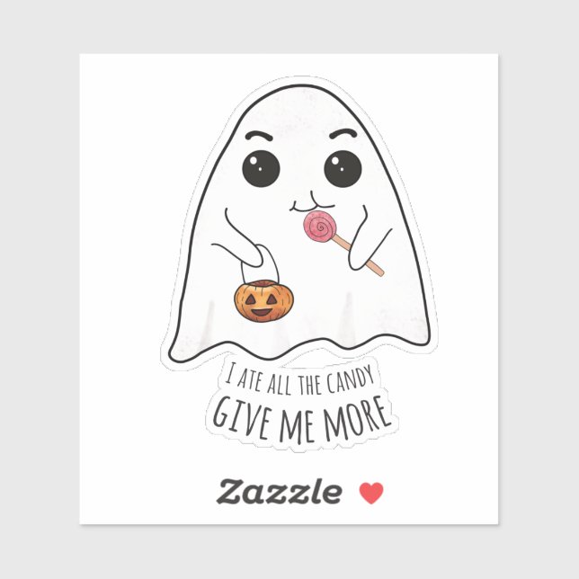 More Candy Halloween Cute Ghost sticker (Sheet)
