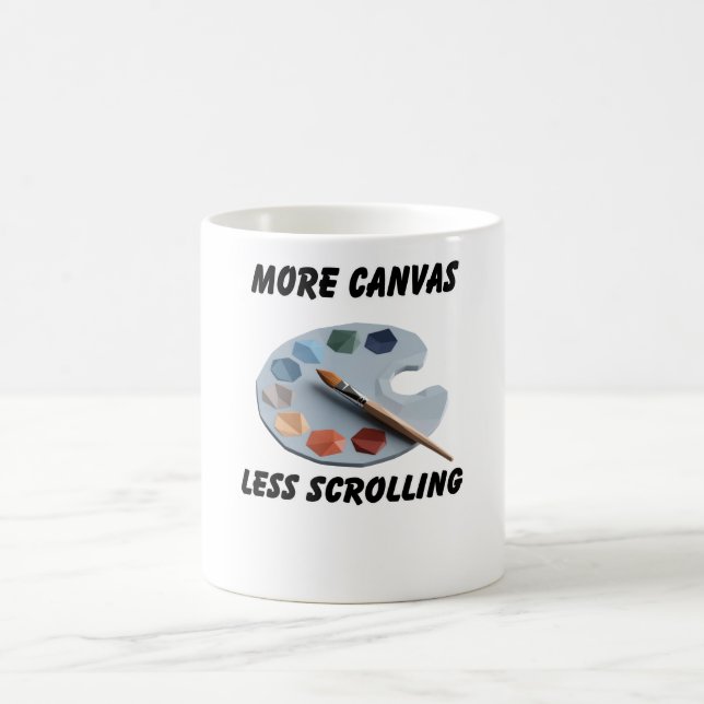 More Canvas Less Scrolling Coffee Mug (Center)