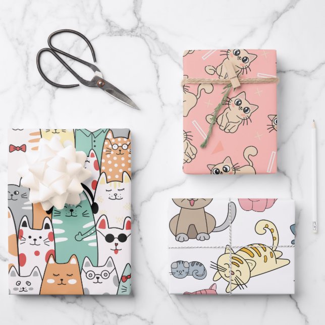 More cat wrapping paper, cat wrapping paper (Front)