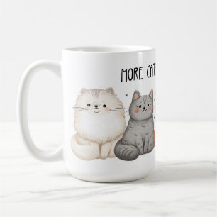 More Cats Less People Funny Cat Lover Coffee Mug