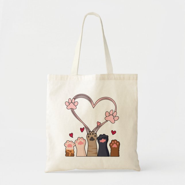More Cats LOVE Tote Bag (Front)
