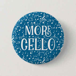 More Cello - Blue White Music 6 Cm Round Badge