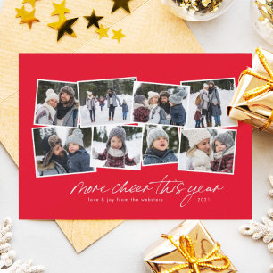 More cheer this year 8-photo collage holiday card
