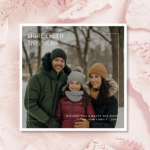 More Cheer This Year Modern Family Christmas Holiday Card