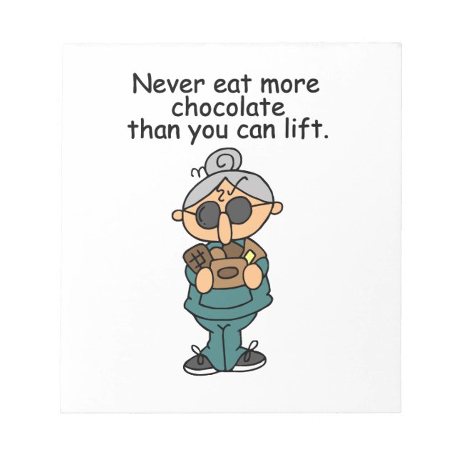 More Chocolate Humour Notepad (Front)