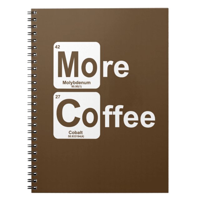 More Coffee Periodic Table Notebook (Front)