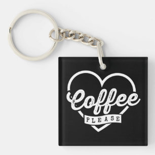 MORE COFFEE PLEASE KEY RING