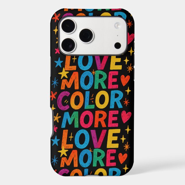 More Colour More Love Playful Rainbow Typography  (Back)